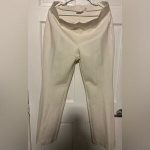 Rafaella Cream Straight/Wide Leg Women's Pants